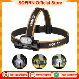 SOFIRN HS22 2500lm Headlamp Stepless Color Temperature Adjustment SFT25R LED 6000K Light With 2700K Warm Torch with Dual Switch