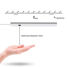 Sensor LED Bar Lamp 1-5PCS Series Connection for Kitchen Closet Wardrobe Hand Sweep Light Waving Motion Detection DC12V -EU Plug