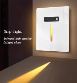 Smart Bedside Human Body Induction Footlight Tempered Glass Night Light 86 Embedded Stair Corridor Step Skirting Aisle LED Light
