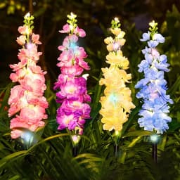 1pc Solar Powered Hyacinth Lawn Lights Are Suitable for Courtyards, Trails, Holiday Gatherings, Gardens, and Mother's Day Gifts
