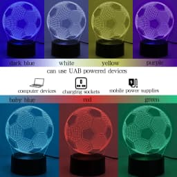 1PC Modern Creative Football 3D Night Light, USB Powered, Suitable for Decorating Bedrooms, Study Rooms, and Living Rooms