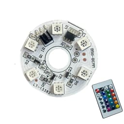 1Set RGB LED Lights Plate 5V Linkage Control Colorful Source Wireless Remote Car LED Interior Ambient Light RGB Beads COB Chip