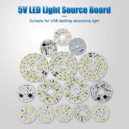 3/5/10PCS Round LED Light Board DC 5V 3W Low Voltage 5730 2835 SMD LEDs 3000K Warm or White 6000K Dimmable Bulb Lamp Panel