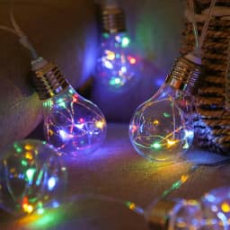 Solar Powered LED Copper Wire Hanging Lights with Edison Bulbs for Camping Garden Patio Christmas Party Festival Outdoor Decor