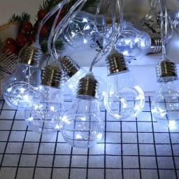 Solar Powered LED Copper Wire Hanging Lights with Edison Bulbs for Camping Garden Patio Christmas Party Festival Outdoor Decor