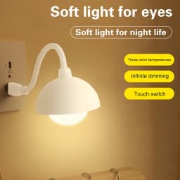 DC 5V USB Plug-in Smart Bedroom Night Light Lamp Remote Touch Switch LED Bedside Lamp Remote Control