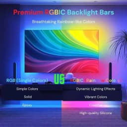 LED TV Backlight RGBIC LED Strip Light AR Color Gamut Sensor APP Music Synchronization Game Bedroom TV Background Ambient Light