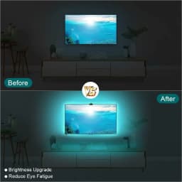 LED TV Backlight RGBIC LED Strip Light AR Color Gamut Sensor APP Music Synchronization Game Bedroom TV Background Ambient Light