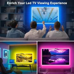 LED TV Backlight RGBIC LED Strip Light AR Color Gamut Sensor APP Music Synchronization Game Bedroom TV Background Ambient Light