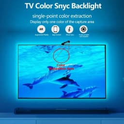 LED TV Backlight RGBIC LED Strip Light AR Color Gamut Sensor APP Music Synchronization Game Bedroom TV Background Ambient Light