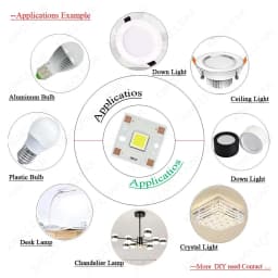 SMD 5050 7070 LED Chips 20W 45W 53W White 6000-8000K DC12V 24V Dia 18/20mm Lamp Beads Board For DIY Spotlight Photography Light