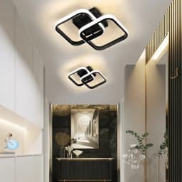 LED Ceiling Lamp Corridor Balcony Black White Indoor Chandelier Ceiling Light for Bedroom Living Room Aisle Decoration 110-220V