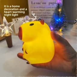 Cute Cartoon Capybara Night Light Battery Dimming Sleep Night Lamp for Children's Room Decor