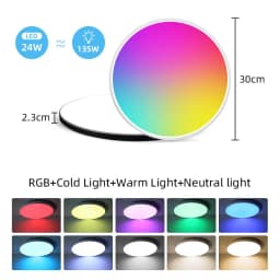 Led Ceiling Light With Remote Control Modern Smart Ceiling Lamp Rgb Dimmable 110V 220V Led Lights Room Kitchen Living Room Light