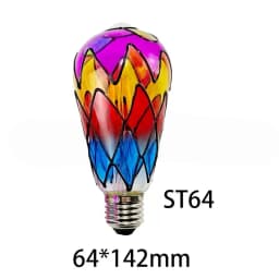 LED Hand Painted DIY Color Decorative Light Bulb 4W ST64 G80 G125 220V Christmas Ambient Light ST64 G80 G95 G125 Light Bedroom