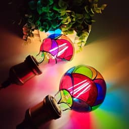 LED Hand Painted DIY Color Decorative Light Bulb 4W ST64 G80 G125 220V Christmas Ambient Light ST64 G80 G95 G125 Light Bedroom
