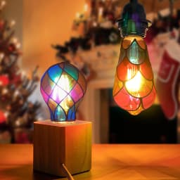 LED Hand Painted DIY Color Decorative Light Bulb 4W ST64 G80 G125 220V Christmas Ambient Light ST64 G80 G95 G125 Light Bedroom