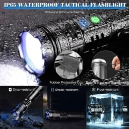 Powerful Aluminum Alloy LED Flashlight Usb Rechargeable Torch Lighting Zoomable Waterproof Flashlight With 26650 Battery