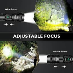 Powerful Aluminum Alloy LED Flashlight Usb Rechargeable Torch Lighting Zoomable Waterproof Flashlight With 26650 Battery