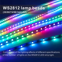 WS2812B Led Strip 5v 30/60/74/96/144 Leds Smart RGB Pixel Strip Black/White PCB IP30/65/67 WS2811 IC Led Light 1m/2m/3m/4m/5m