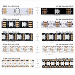 WS2812B Led Strip 5v 30/60/74/96/144 Leds Smart RGB Pixel Strip Black/White PCB IP30/65/67 WS2811 IC Led Light 1m/2m/3m/4m/5m
