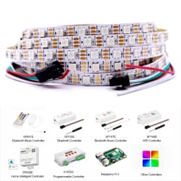 WS2812B Led Strip 5v 30/60/74/96/144 Leds Smart RGB Pixel Strip Black/White PCB IP30/65/67 WS2811 IC Led Light 1m/2m/3m/4m/5m