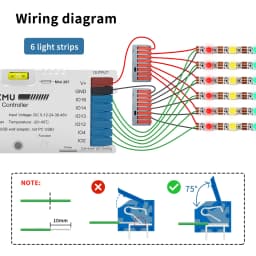 GL-C-619WL 6D GLEDOPTO ESP32 WLED Digital LED Controller Microphone function Type-C WS2811 SK6812 WS2815 611 PWM5IN1 Strip Light