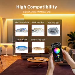GL-C-619WL 6D GLEDOPTO ESP32 WLED Digital LED Controller Microphone function Type-C WS2811 SK6812 WS2815 611 PWM5IN1 Strip Light