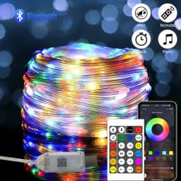 WS2812B Bluetooth LED String Fairy Lights Dreamcolor RGBIC DIY Party Festival Tree Lights Wedding Decoration Garland USB Lamp