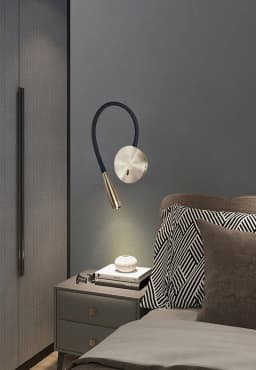 Big 583mm LED Wall Lamp 3W Nordic Antique Bronze Black White Bedside Adjustable Arm Reading Lamp Hotel Home Room Decoration