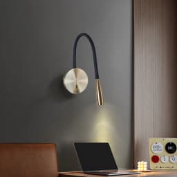 Big 583mm LED Wall Lamp 3W Nordic Antique Bronze Black White Bedside Adjustable Arm Reading Lamp Hotel Home Room Decoration