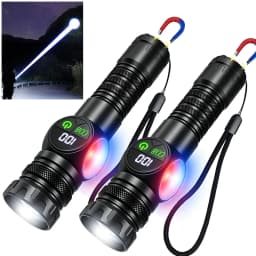 Super Bright LED Rechargeable Flashlight with Adjustable Focal Length Type-C Fast Charging for Camping Traveling Emergency Use