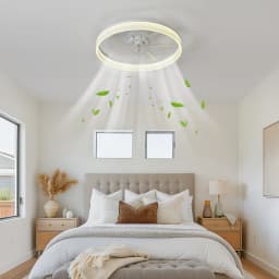 Modern Ceiling Fan (With Lighting) Silent LED Dimmable Ceiling Fan (With Remote Control) for Bedroom Study Dining Room