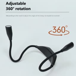 LED Neck Reading Light Bendable Arms Book Light Adjustable Brightness Reading Lamp LED Night Light for Reading Crafting Knitting