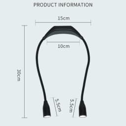 LED Neck Reading Light Bendable Arms Book Light Adjustable Brightness Reading Lamp LED Night Light for Reading Crafting Knitting