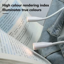 LED Neck Reading Light Bendable Arms Book Light Adjustable Brightness Reading Lamp LED Night Light for Reading Crafting Knitting