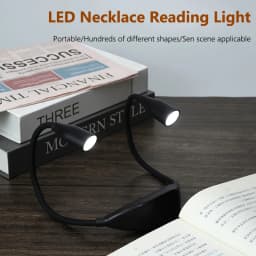 LED Neck Reading Light Bendable Arms Book Light Adjustable Brightness Reading Lamp LED Night Light for Reading Crafting Knitting