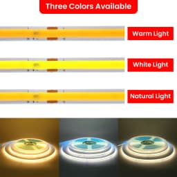 5m 10m 15m 20m COB LED Strip 110V 220V 240LEDs/m No Need Driver Not Waterproof 8mm PCB Width Flexible Tape Warm Natural White