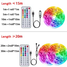 RGB Led Strip Lights for Room 1M 5M 10M 20M 30M USB 5V Music Sync APP Control Led Tape FLexible Ribbon for Bedroom Home Decor