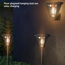 2-IN-1 Solar Light Outdoor Wall Lamp&Camping Lantern Solar Powered Motion Sensor Light Waterproof for Garden Yard Porch Lawn Str