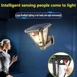 2-IN-1 Solar Light Outdoor Wall Lamp&Camping Lantern Solar Powered Motion Sensor Light Waterproof for Garden Yard Porch Lawn Str