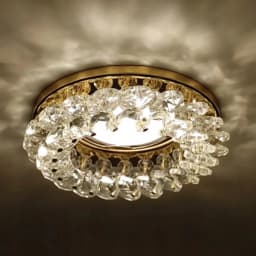 1/4PCS Gold Chrome Recessed Ceiling Spotlights Lamps Frames GU10 MR16 Crystal Spotlight Led Downlight Ceiling Decoration Light