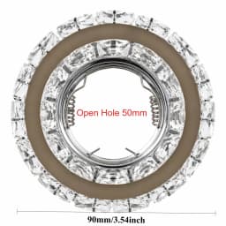 1/4PCS Gold Chrome Recessed Ceiling Spotlights Lamps Frames GU10 MR16 Crystal Spotlight Led Downlight Ceiling Decoration Light