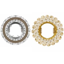 1/4PCS Gold Chrome Recessed Ceiling Spotlights Lamps Frames GU10 MR16 Crystal Spotlight Led Downlight Ceiling Decoration Light