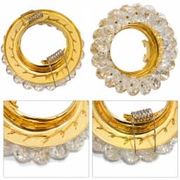 1/4PCS Gold Chrome Recessed Ceiling Spotlights Lamps Frames GU10 MR16 Crystal Spotlight Led Downlight Ceiling Decoration Light