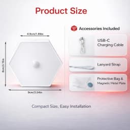 630nm Red Motion Sensor Night Light Motion Activated Wall Lamp Sleep Aid Red Indoor Bedroom Corridor Stairs Bathroom Hallway
