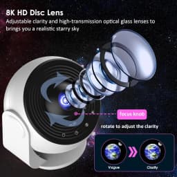 13-in-1 Star Projector Pro 360° Rotating HD Galaxy Projector Pro, with Remote Control White Noise Function, Bluetooth Speaker