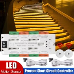 DC12V/24V Prevent Short Circuit Controller Ladder Night Light 32 Channels Stair LED Motion Sensor Light