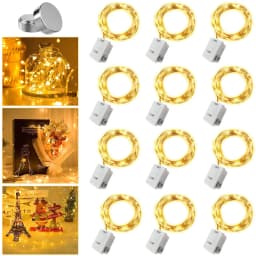 LED Fairy Lights Copper Wire String Lights Battery Powered Warm & Multicolor Mini Garland For Wedding Party Gift Box Decoration
