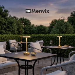 Portable Cordless LED Table Lamp 5000mAh Battery Stepless Dimming for Restaurant Outdoor Party Camping Atmosphere Night Light